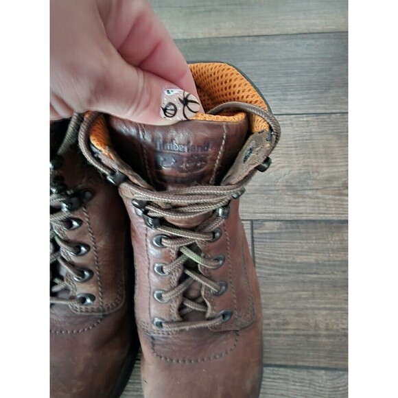 Timberland Pro Titan Brown Leather Safety Toe Work Boots Womens 8 M 26388 - Picture 7 of 10